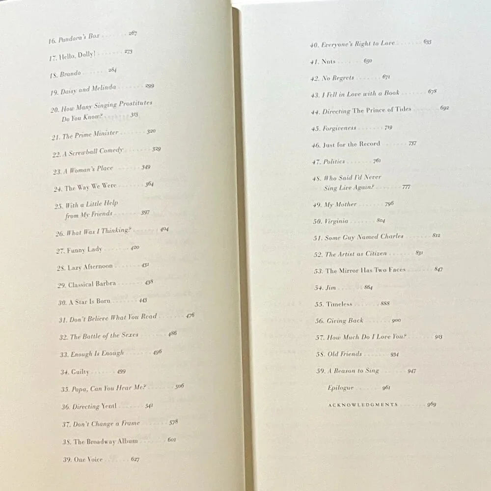 My Name is Barbra by Barbra Streisand, Hardcover Autobiography w/Photos, 970 pgs